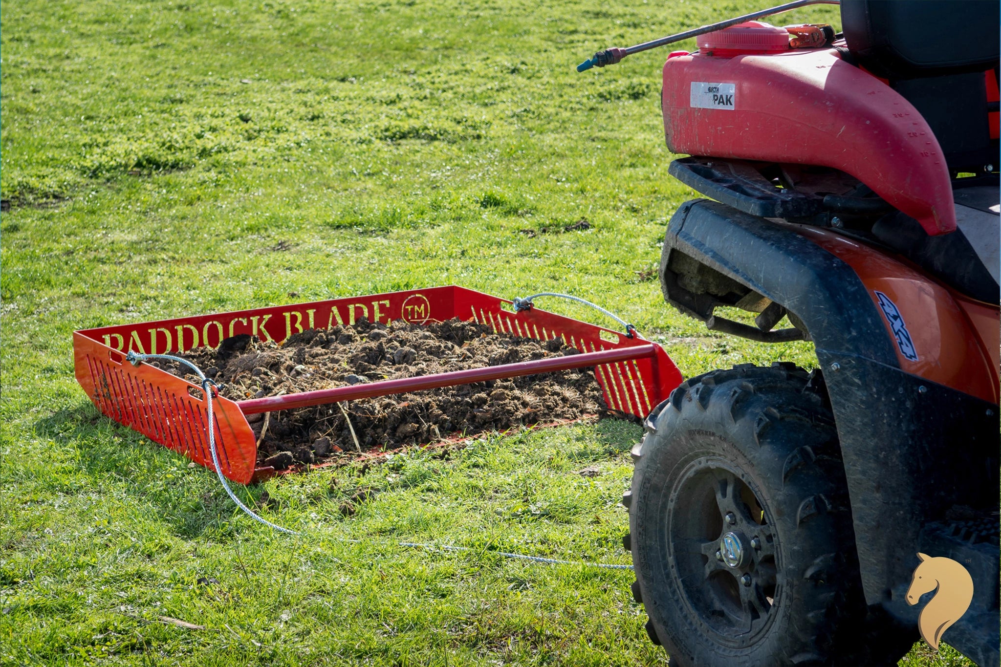Paddock Blade Horse Paddock Cleaner Cherry Red FREE Delivery